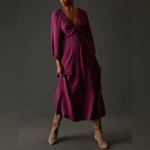 Anthropologie Purple Maxi Dress